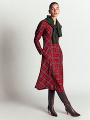 Boden Una Collared Check Midi Dress - Obraz 1 z 6