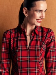 Boden Una Collared Check Midi Dress - Obraz 2 z 6