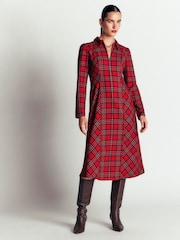 Boden Una Collared Check Midi Dress - Obraz 4 z 6