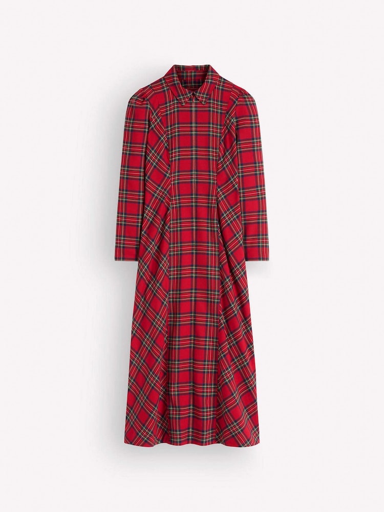 Boden Una Collared Check Midi Dress - Obraz 6 z 6 Boden Una Collared Check Midi Dress - Obraz 6 z 6