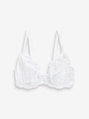 Blue/White Non Pad Plunge DD+ Lace Bras 2 Pack - Image 6 of 8