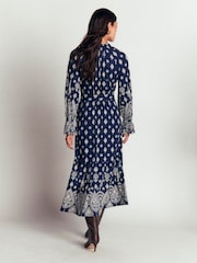Boden Blue Blouson Tiered Jersey Dress - Image 3 of 6