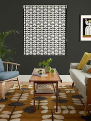 Orla Kiely Grey 100% Cotton Oval Flower Made To Measure Roman Blind - Image 2 of 7