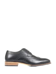 Pavers Wide Fit Leather Black Brogues - Image 1 of 5