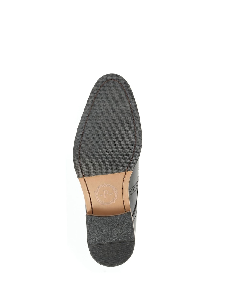 Pavers Wide Fit Leather Black Brogues - Image 5 of 5