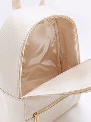 River Island Cream Girls Embossed Bow Backpack - Image 4 of 5