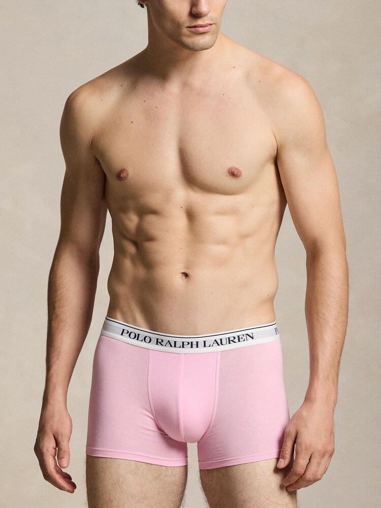 Polo Ralph Lauren Navy Blue/Slate Blue/Pink Classic Trunks 3 Pack - Image 6 of 6