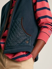 Joules Greenfield Navy Blue Full Zip Fleece Gilet - Image 4 of 7