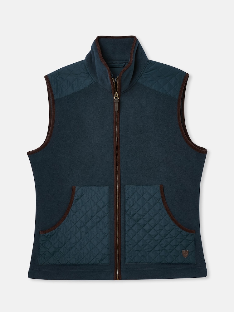 Joules Greenfield Navy Blue Full Zip Fleece Gilet - Image 7 of 7