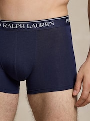 Polo Ralph Lauren Navy Blue/Sky Blue/Sage Green Classic Trunks 3 Pack - Image 5 of 6