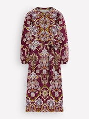 Boden Purple Eli Belted Jersey Midi Dress - Image 5 of 5