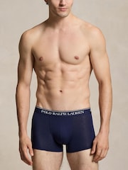 Polo Ralph Lauren Navy Blue/Coral Pink/Sky Blue Classic Trunks 3 Pack - Image 3 of 6