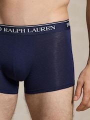 Polo Ralph Lauren Navy Blue/Coral Pink/Sky Blue Classic Trunks 3 Pack - Image 4 of 6