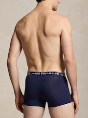 Polo Ralph Lauren Navy Blue/Coral Pink/Sky Blue Classic Trunks 3 Pack - Image 5 of 6
