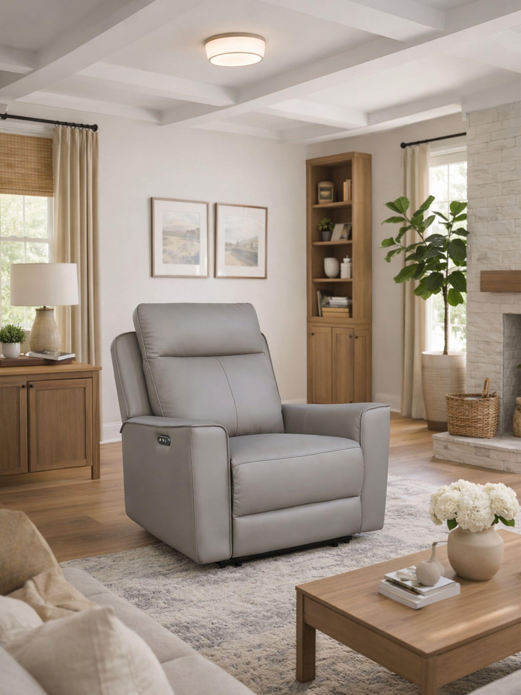 Aspire Elmhurst Leather Power Recliner - Armchair - Image 5