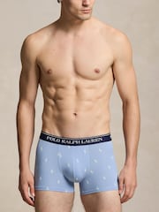 Polo Ralph Lauren Navy Blue/Sky Blue/Coral Pink Classic Trunks 3 Pack - Image 4 of 6