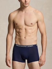 Polo Ralph Lauren Navy Blue/Sky Blue/Coral Pink Classic Trunks 3 Pack - Image 5 of 6