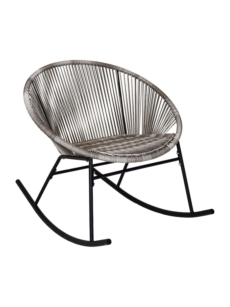 Charles Bentley Grey Zanzibar Garden Rocking Chair - Image 1 of 3
