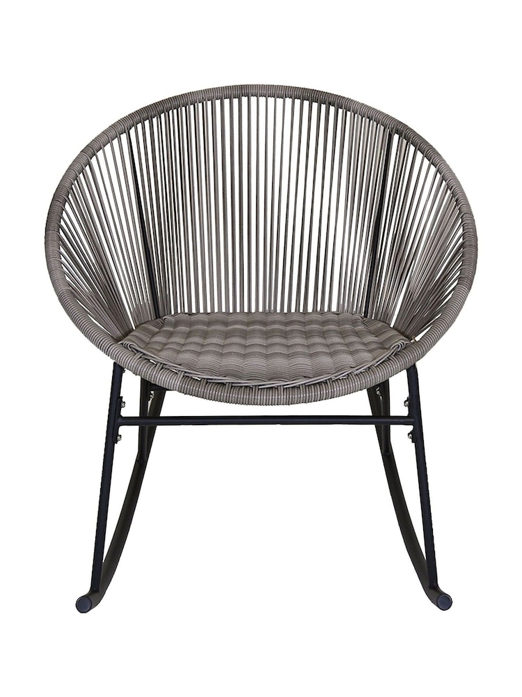 Charles Bentley Grey Zanzibar Garden Rocking Chair - Image 2 of 3