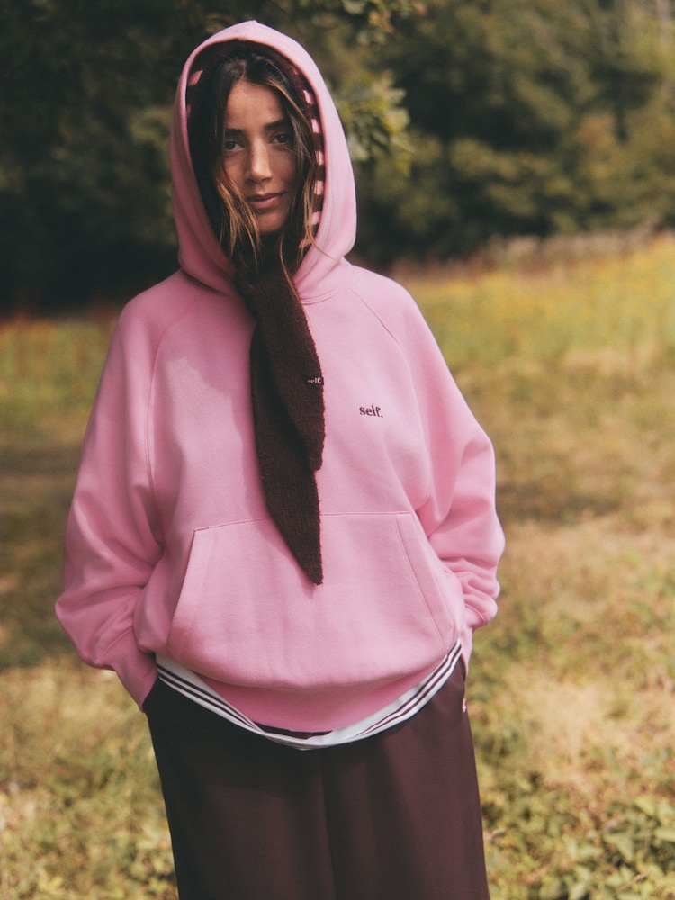 self. Bright Pink Hoodie - Image 1 of 6 self. Bright Pink Hoodie - Image 1 of 6
