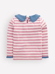 Boden Pink Collared Breton Jersey Top - Image 2 of 3