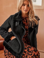 M&Co Black Aviator Jacket - Image 1 of 2
