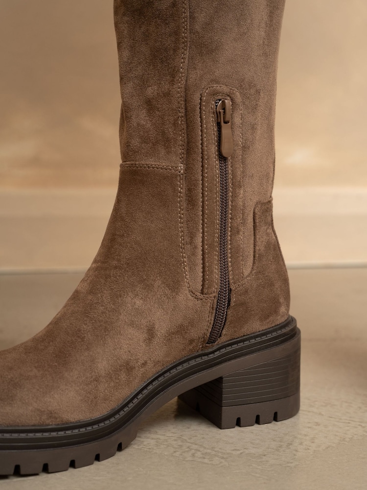 Lunar Brown Kim Long Boots - Image 2 of 3 Lunar Brown Kim Long Boots - Image 2 of 3