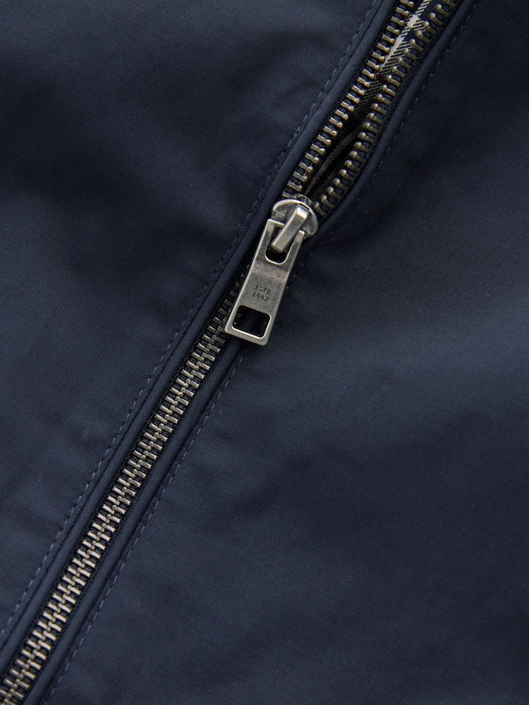 Bleu marine - Veste Harrington à doublure Imperméable À carreaux - Image 8 of 10