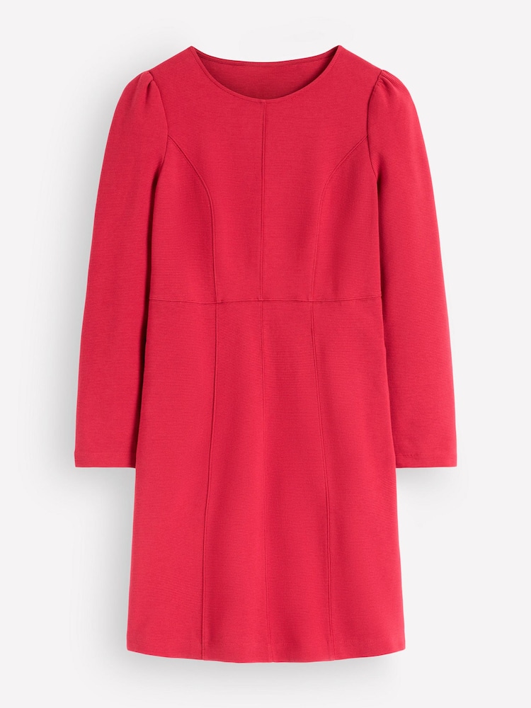 Boden Red Marla Cotton Blend Panel Dress - Image 4 of 4
