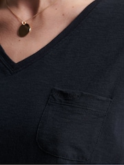 Superdry Eclipse Navy Studios Pocket V-Neck T-Shirt - Image 3 of 4