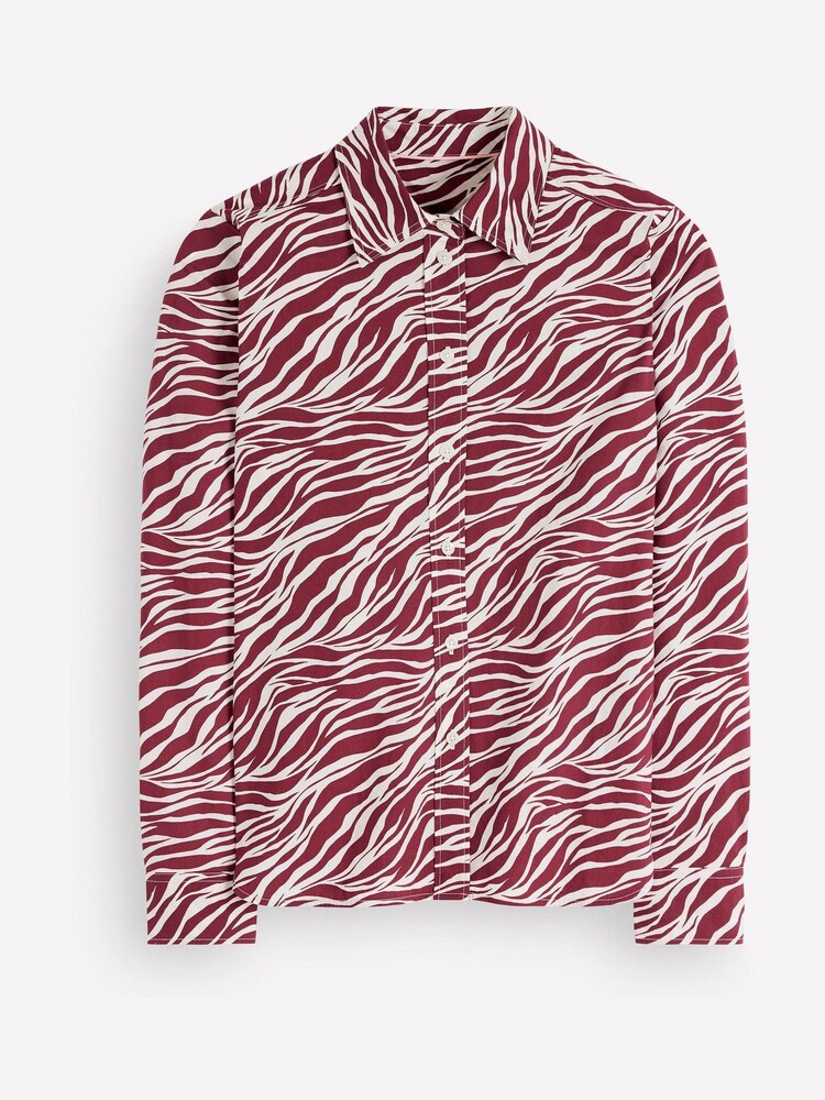 Boden Brown Zebra New Sienna Cotton Shirt - Image 4 of 4 Boden Brown Zebra New Sienna Cotton Shirt - Image 4 of 4