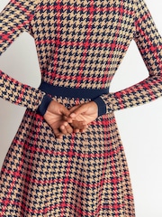 Albastru - Boden Crew Neck Jacquard Dress - Imaginea 6 din 7