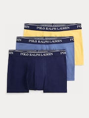 Polo Ralph Lauren Navy Blue/Slate Blue/Yellow Classic Trunks 3 Pack - Image 1 of 5