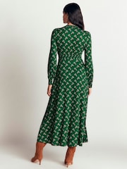 Zaļš - Boden Georgia Jersey Midi kleita - Attēls 3 no 6