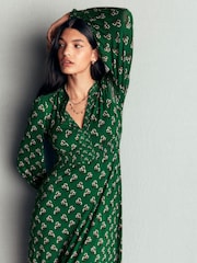 Zaļš - Boden Georgia Jersey Midi kleita - Attēls 5 no 6