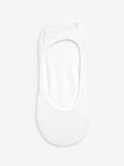 White Low Cut Invisible Footsie Socks 3 Pack - Image 2 of 2