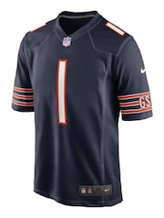 Nike Blue NFL Chicago Bears Home Game Jersey - Justin Fields - Image 2 of 3