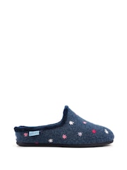 Lunar Blue Flora Navy Slippers - Image 3 of 5