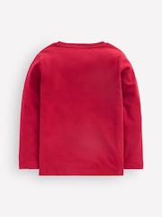 Roșu - Boden Long-Sleeve Superstitch T-Shirt - Imaginea 2 din 3