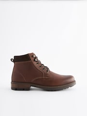 Tan Brown Casual Leather Boots - Image 2 of 6