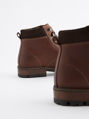 Tan Brown Casual Leather Boots - Image 4 of 6