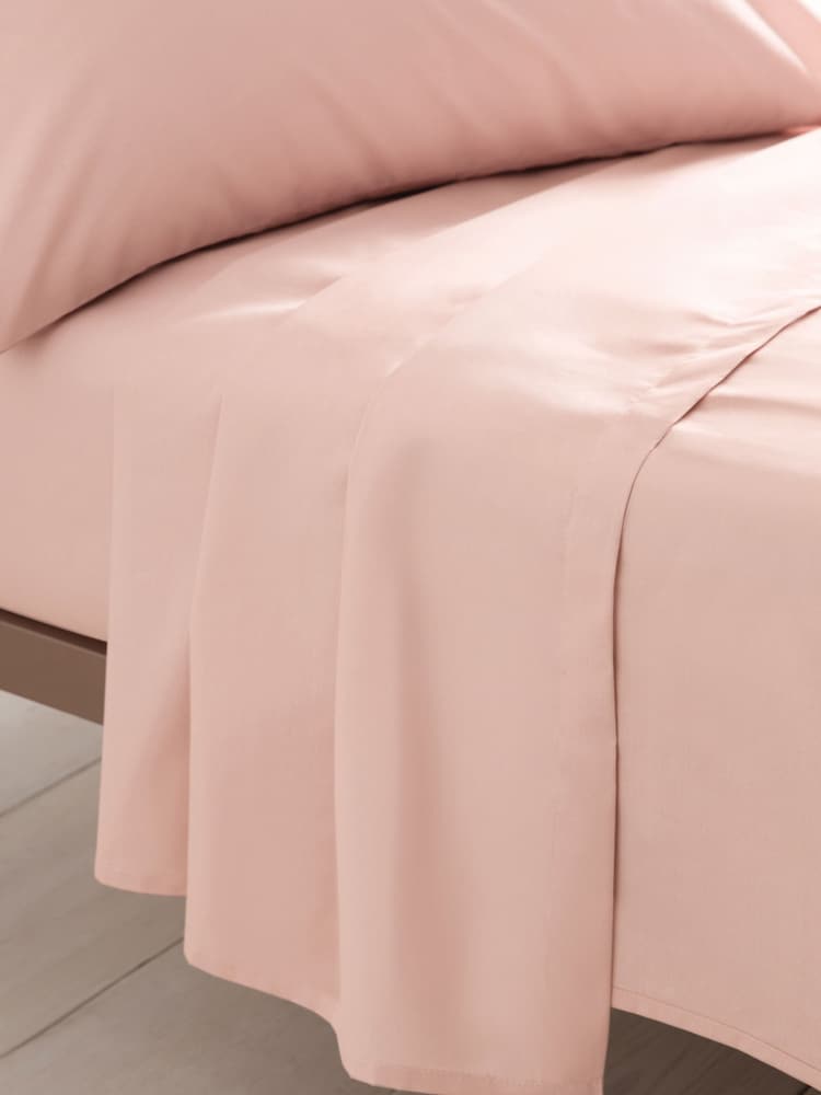 Pink Blush Cotton Rich Flat Bed Sheet - Image 1 of 1 Pink Blush Cotton Rich Flat Bed Sheet - Image 1 of 1