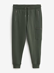 Dark Green Cotton Rich Cargo Utility Joggers - Image 5 of 7