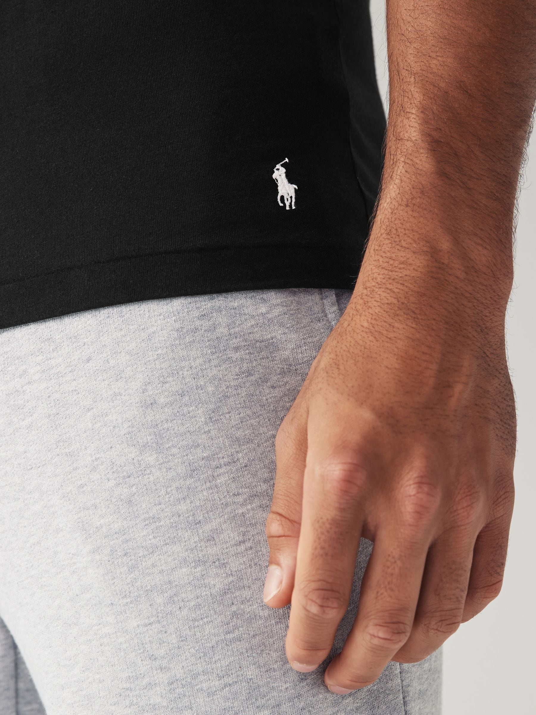 Buy Polo Ralph Lauren Black Slim Fit Short Sleeve T-Shirts 3 Pack