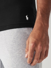 Polo Ralph Lauren Coal Black Slim 100% Cotton T-Shirts 3 Pack - Image 5 of 5