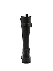 Lunar Black Devon Full Elastic Wide Fit Long Boots - Image 4 of 5