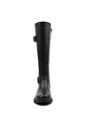 Lunar Black Devon Full Elastic Wide Fit Long Boots - Image 5 of 5