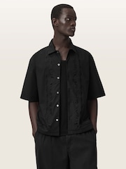 AllSaints Black Field Short Sleeve Shirt - Image 4 of 7