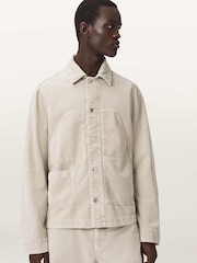AllSaints Brown Mukesh Cord Shacket - Image 1 of 6