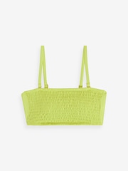 Lime Green Shirred Bandeau Bikini Top - Image 7 of 7